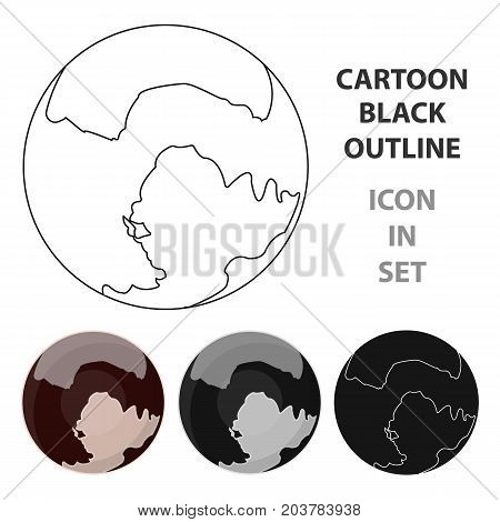 Pluto icon in cartoon design isolated on white background. Planets symbol stock vector illustration.