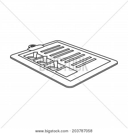 Delivery documents. Logistics and delivery single icon in outline style isometric vector symbol stock illustration .