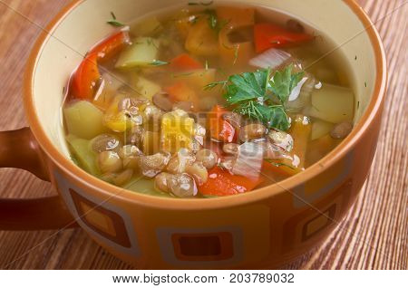Minestrina Di Orzo E Peperoni