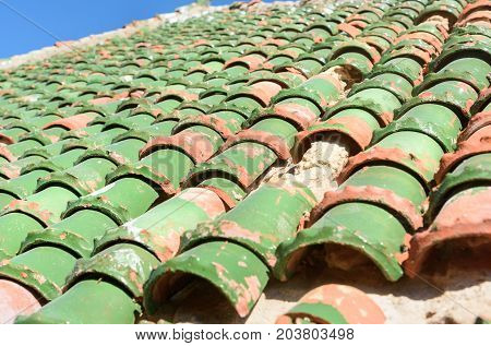 Moroccan Roof Tile In Fortress. Essaouira. Morocco