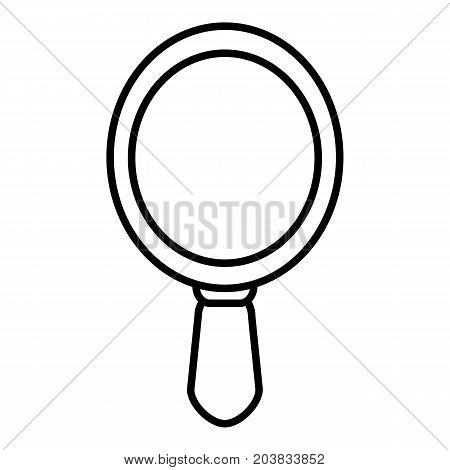 Hand mirror icon. Outline illustration of hand mirror vector icon for web design isolated on white background