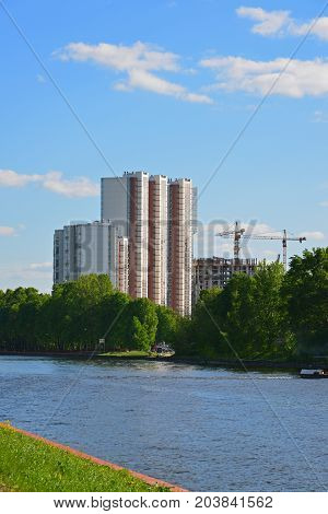 Eco-friendly Levoberezhny district in a Khimki, Russia
