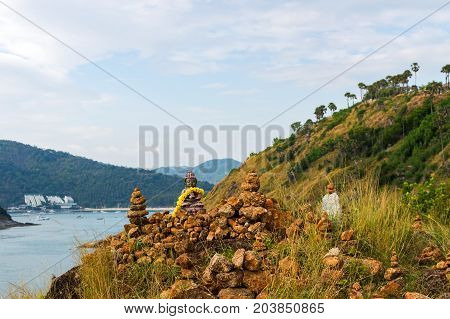 Phromthep Cape Viewpoint With Sunset Sky In Phuket, Thailand