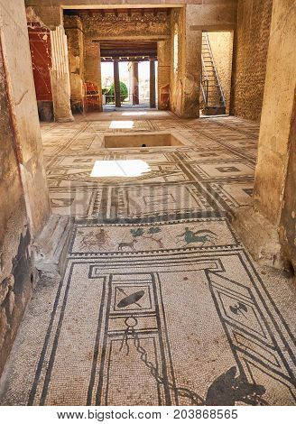 Ruins Of Pompeii, Ancient Roman City. Pompei, Campania. Italy.