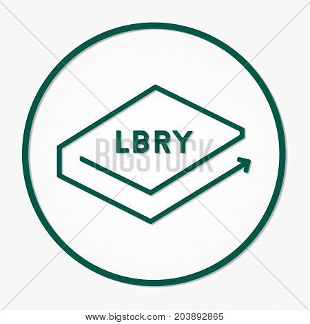 Lbry Coin Cryptocurrency. Vector Sign Icon. Internet Money