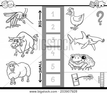 Find Biggest Animal Color Book