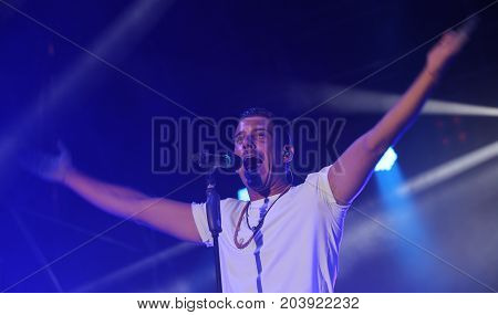 Vicenza, Vi, Italia - September 5, 2017: Live Concert Of Gabbani Francesco An Italian Singer-songwri
