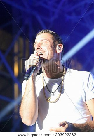 Vicenza, Vi, Italia - September 5, 2017: Live Concert Of Gabbani Francesco An Italian Singer-songwri