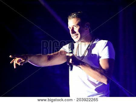 Vicenza, Vi, Italia - September 5, 2017: Live Concert Of Gabbani Francesco An Italian Singer-songwri