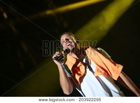 Vicenza, Vi, Italia - September 5, 2017: Live Concert Of Gabbani Francesco An Italian Singer-songwri