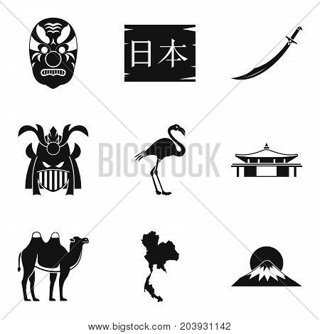 Epoch icons set. Simple set of 9 epoch vector icons for web isolated on white background
