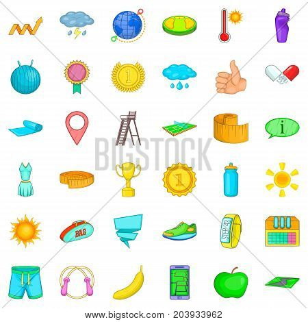 Whistle icons set. Cartoon style of 36 whistle vector icons for web isolated on white background