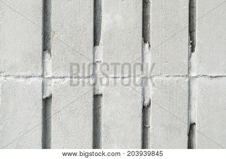 Concrete Tiles for Paving and Finishing with Parallel Grooves. Texture of building material