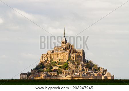 Le Mont-Saint-Michel off the country's northwestern coast at the mouth of the Couesnon River near Avranches in Normandy France