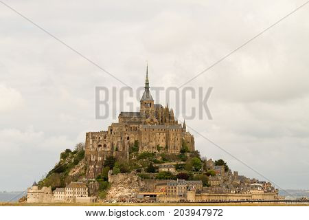 Le Mont-Saint-Michel off the country's northwestern coast at the mouth of the Couesnon River near Avranches in Normandy France