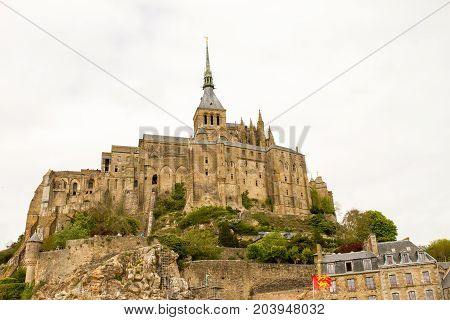 Le Mont-Saint-Michel off the country's northwestern coast at the mouth of the Couesnon River near Avranches in Normandy France