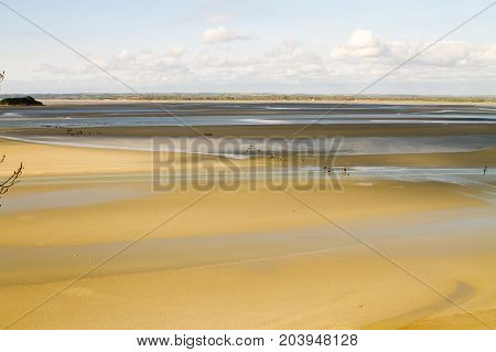 Le Mont-Saint-Michel off the country's northwestern coast at the mouth of the Couesnon River near Avranches in Normandy France