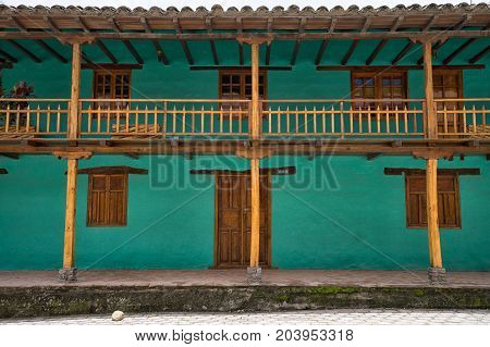 March 12 2017 Vilcabamba Ecuador: colonial architecture in the remote indigenous town