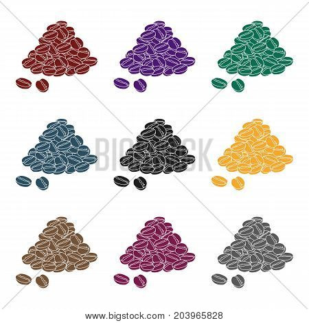 Brazilian coffee icon in black design isolated on white background. Brazil country symbol stock vector illustration.