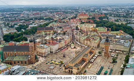 Krakow Marketplace aerial photography, Poland.Drone of the Photographer