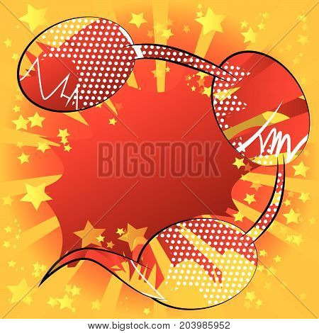 Vector illustrated comic book style background with speech bubbles.