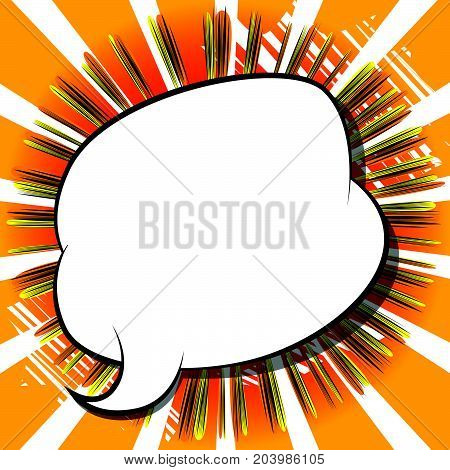 Vector illustrated comic book style background with speech bubbles.