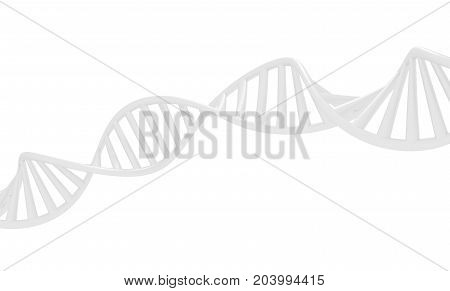 Dna spiral. 3d dna isolated on white background. 3d rendering.