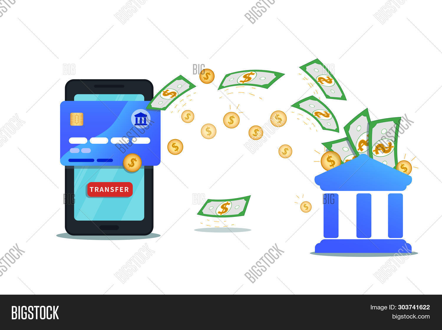 Send Money Online Vector Photo Free Trial Stock Send Money Online Vector Photo Free
