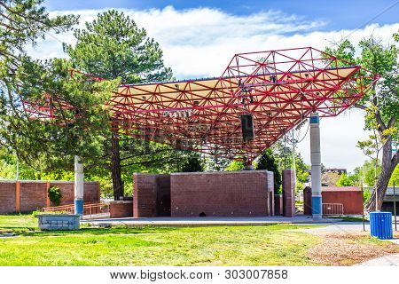 Outside Open Air Covered Amphitheater Venue In Public Park
