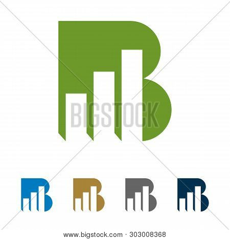 B Letter Stock Exchange Logo Template Illustration Design