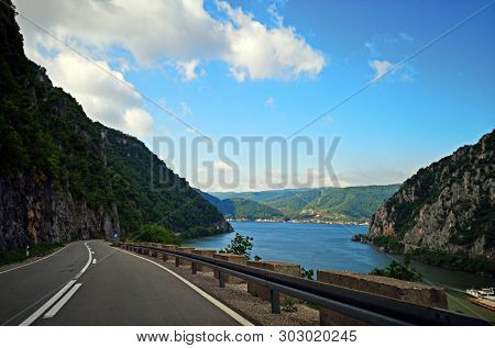 Road In The Mountains - Serbian Road Along The Danube River