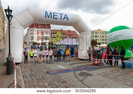 Czluchow, Pomorskie / Poland - May, 25, 2019: Tura Run - Street Competition In A Small Town. Athleti