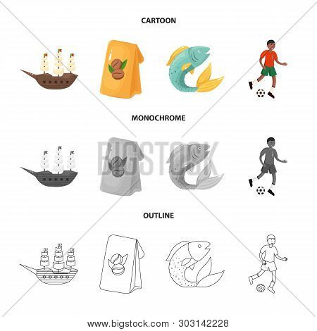 Vector Design Of  And Historic Symbol. Set Of  And Country Vector Icon For Stock.