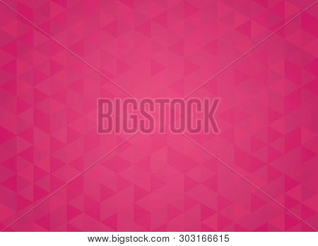 Abstract Geometric Red Background. Hipster Triangular Mosaic Backrop