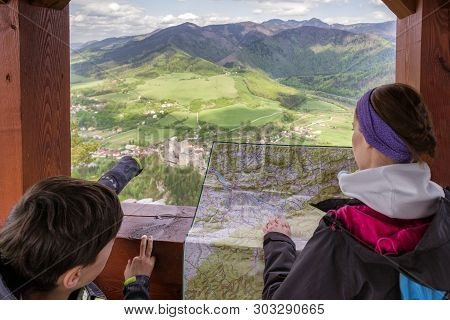View From Lookout Spicak On Strecno Castle And Slovak Country