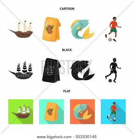 Vector Illustration Of  And Historic Icon. Collection Of  And Country Stock Vector Illustration.