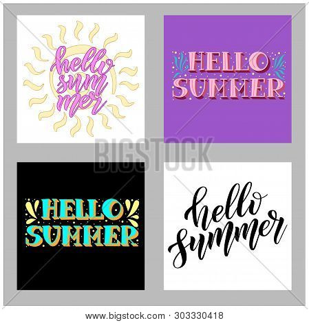 Set Summer Phrases Vector Photo Free Trial Bigstock