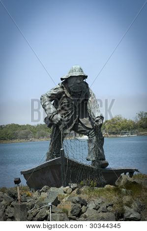 Memorial staty av fiskaren