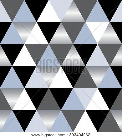 Elegant Luxury Triangular Geometric Pattern. Abstract Stock Vector Illustration. For Surface Design,