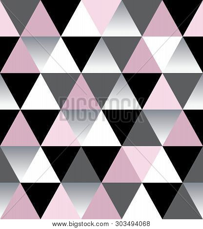Elegant Luxury Triangular Geometric Pattern. Abstract Stock Vector Illustration. For Surface Design,