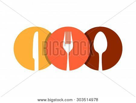 Spoon Fork And Knife Besteck. Simple Vector Modern Icon Design Illustration.