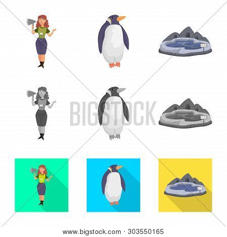 Vector Illustration Of Nature  And Fun  Symbol. Collection Of Nature  And Entertainment Stock Vector