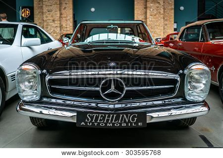 Berlin - May 11, 2019: Sports Cars Mercedes-benz 280sl. 32th Berlin-brandenburg Oldtimer Day.