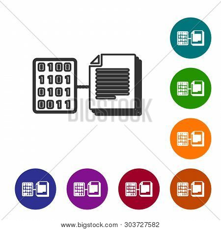 Grey Smart Contract Line Icon On White Background. Blockchain Technology, Cryptocurrency Mining, Bit