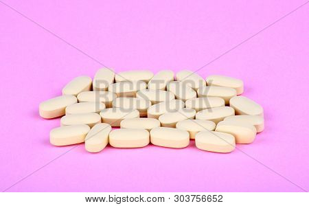 Hiv Therapy Efavirenz On Pink Background At Dry Sunny Summer Day