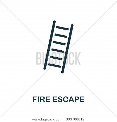 Fire Escape Icon. Creative Element Design From Fire Safety Icons Collection. Pixel Perfect Fire Esca
