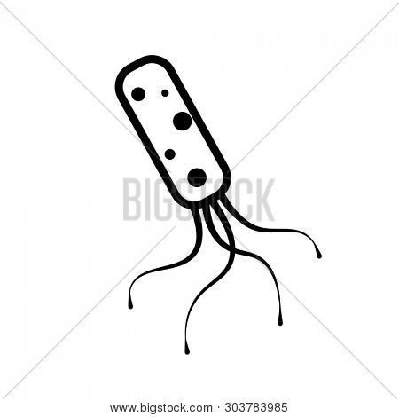 Helicobacter Pylori outline icon. Medical clipart isolated on white background
