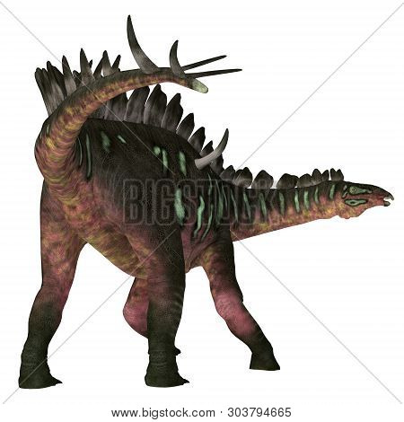 Miragaia Dinosaur Tail 3d Illustration - Miragaia Was A Armored Stegosaurid Sauropod Dinosaur That L