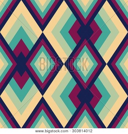 Retro Seamless Pattern, Abstract, Geometric Background Repeat Pattern