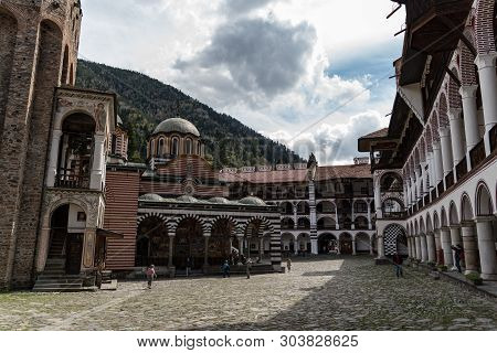 Rila Monastery, Bulgaria. The Rila Monastery Is The Largest And Most Famous Eastern Orthodox Monaste